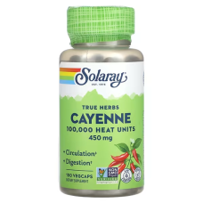 True Herbs Cayenne 450mg 100 Veg Caps, Solaray - Veg Caps
