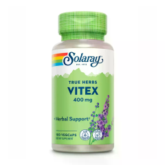 True Herbs Vitex 400mg 100 Veg Caps, Solaray - Veg Caps