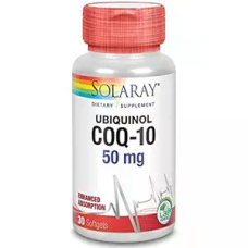 Ubiquinol CoQ10 50mg 30 Softgels, Solaray - Softgels