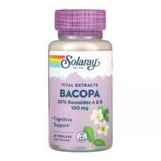 Vital Extracts Bacopa 100mg 60 Veg Caps, Solaray - Veg Caps