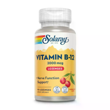 Vitamin B-12 2000mg 90 Cherry Tabs, Solaray - Cherry Tabs