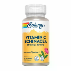 Vitamin C 500mg Echinacea 300mg 60 Veg Caps, Solaray - Veg Caps