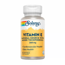 Vitamin E d-Alpha Tocopherol 268mg 50 Softgels, Solaray - Softgels