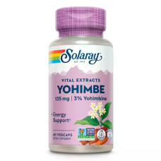 Yohimbe 135mg 3% Yohimbine 60 Veg Caps, Solaray - Veg Caps