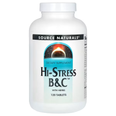 Hi-Stress B and C with Herbs 120 Tabs, Source Naturals - Tabs