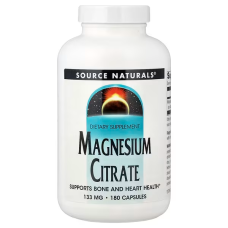 Magnesium Citrate 180 Caps, Source Naturals - Caps
