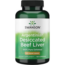 Argentinian Desiccated Beef Liver 500mg 120 Caps, Swanson - Caps