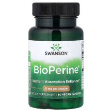 BioPerine 10mg 60 Caps, Swanson - Caps