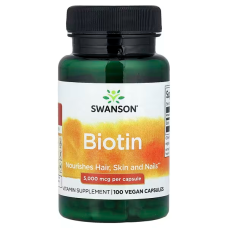 Biotin 5000mcg 100 Caps, Swanson - Caps