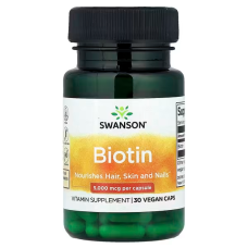 Biotin 5000mcg 30 Caps, Swanson - Caps