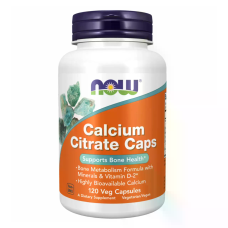 Calcium Citrate with Minerals 120 Veg Caps, NOW Foods - Veg Caps