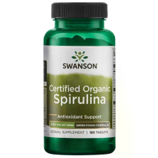 Certified Organic Spirulina 500mg 180 Tabs, Swanson - Tabs