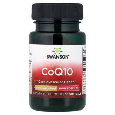 CoQ10 High Potency 100mg 50 Softgels, Swanson - Softgels