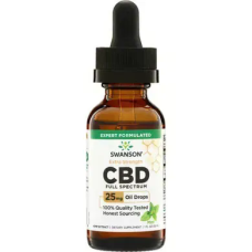 Extra Strength CBD Oil 30ml, Swanson - Mint