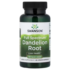 Full Spectrum Dandelion Root 515mg 60 Veg Caps, Swanson - Veg Caps
