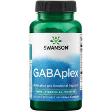GABAplex With L-Tyrosine & L-Theanine 60 Caps, Swanson - Caps