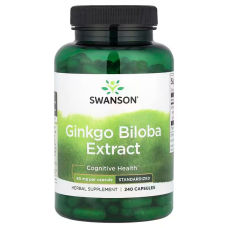 Ginkgo Biloba Extract 60mg 240 Caps, Swanson - Caps