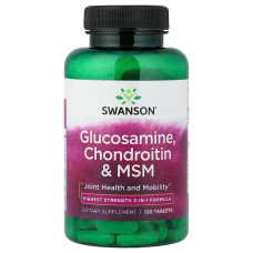 Glucosamine, Chondroitin & MSM Highest Strength 120 Tabs, Swanson - Tabs