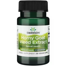 Horny Goat Weed Extract 300mg 30 Veg Caps, Swanson - Veg Caps