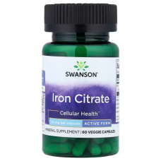 Iron Citrate 25mg 60 Veg Caps, Swanson - Veg Caps