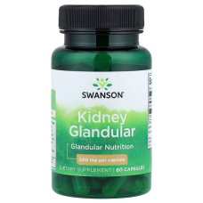 Kidney Glandular 500mg 60 Caps, Swanson - Caps