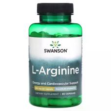 L-Arginine 850mg 90 Caps, Swanson - Caps