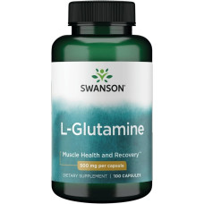 L-Glutamine 500mg 100 Caps, Swanson - Caps