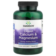 Liquid Calcium & Magnesium 100 Softgels, Swanson - Softgels