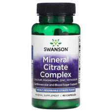 Mineral Citrate Complex 60 Caps, Swanson - Caps