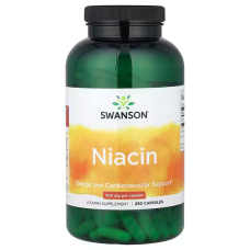 Niacin 500mg 250 Caps, Swanson - Caps