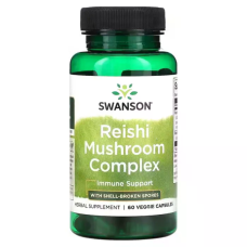 Reishi Mushroom Complex 500mg 60 Veg Caps, Swanson - Veg Caps