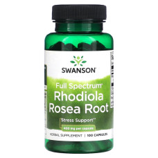 Rhodiola Rosea Root 400mg 100 Caps, Swanson - Caps