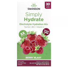 Simply Hydrate Electrolyte Hydration Mix 1 Serving 6g, Swanson - Berry Blast