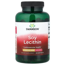 Soy Lecithin 1200mg 90 Softgels, Swanson - Softgels