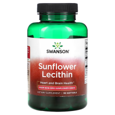 Sunflower Lecithin 1200mg 90 Softgels, Swanson - Softgels