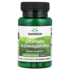 Ultimate Ashwagandha KSM-66 250mg 60 Veg Caps, Swanson - Caps
