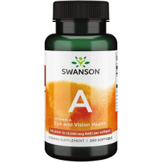 Vitamin A 10000iu 250 Softgels, Swanson - Softgels