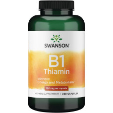 Vitamin B1 100mg 250 Caps, Swanson - Caps