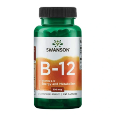 Vitamin B12 500mcg 250 Caps, Swanson - Caps