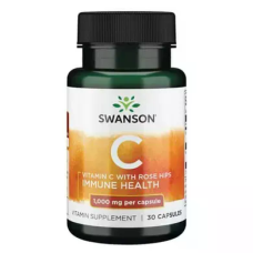 Vitamin C 1000mg with Rose Hips 30 Caps, Swanson - Caps