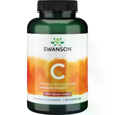Vitamin C 1000mg with Rose Hips 90 Caps, Swanson - Caps