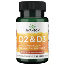 Vitamin D2 and D3 Complex 2000iu 60 Veg Caps, Swanson - Veg Caps
