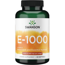 Vitamin E 1000iu 60 Softgels, Swanson - Softgels