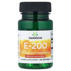 Vitamin E 200iu 90mg 60 Softgels, Swanson - Softgels