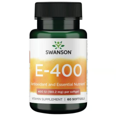 Vitamin E 400iu 180mg 60 Softgels, Swanson - Softgels