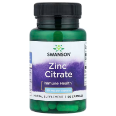 Zinc Citrate 30mg 60 Caps, Swanson - Caps