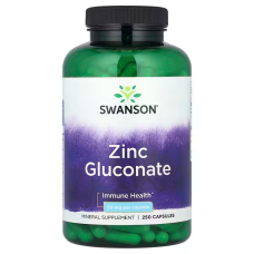 Zinc Gluconate 50mg 250 Caps, Swanson - Caps