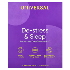 De-Stress and Sleep 30 Pill Packs, Universal Nutrition - Packs
