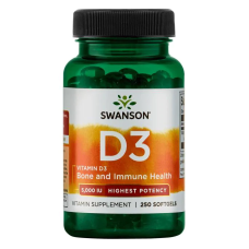 Vitamin D3 Highest Potency 5000iu 250 Softgels, Swanson - Softgels